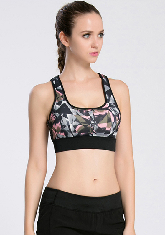 Geometry Print Yoga Bra Geometry Print Yoga Bra